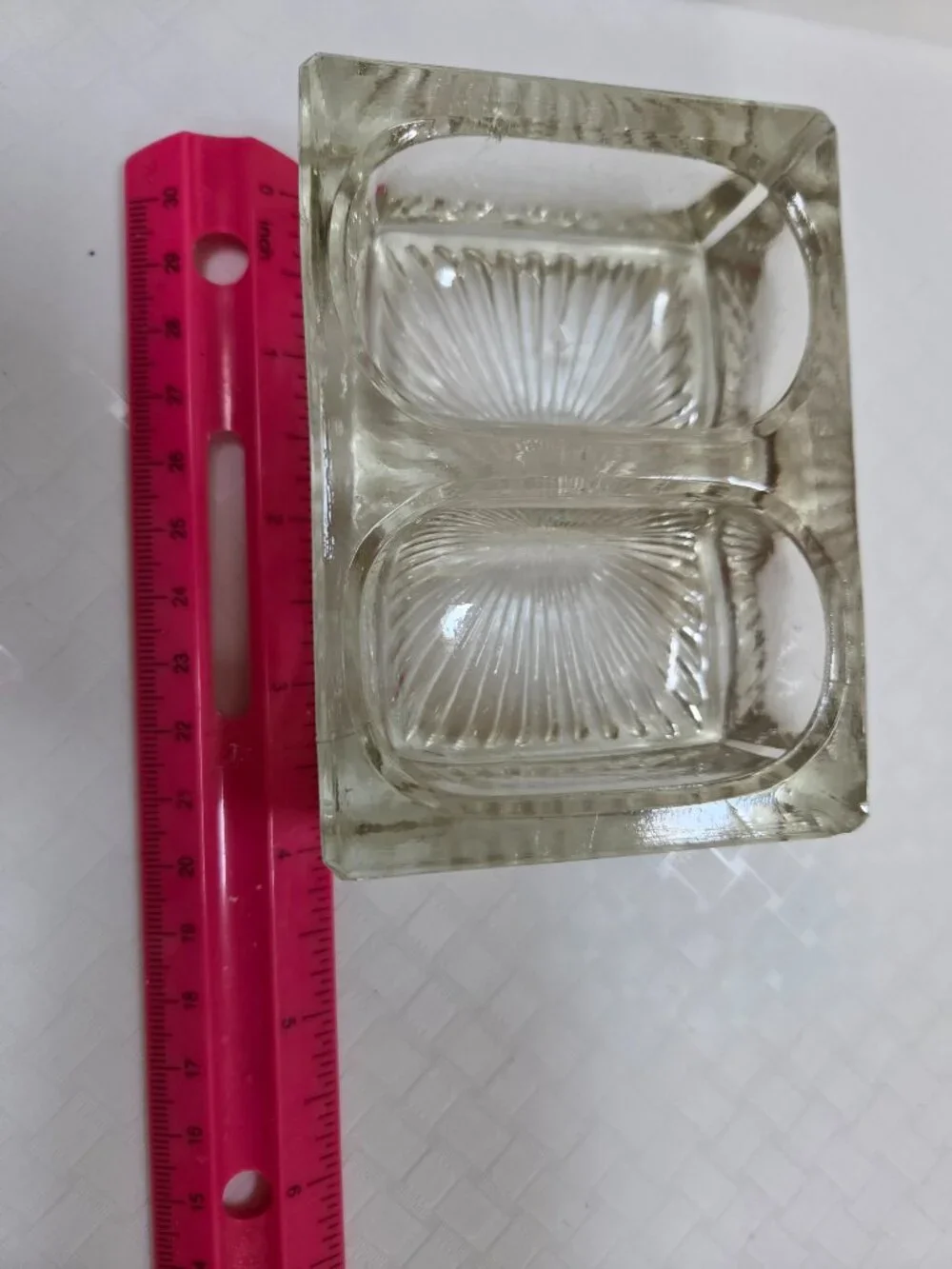 vintage double pressed salt cellar
